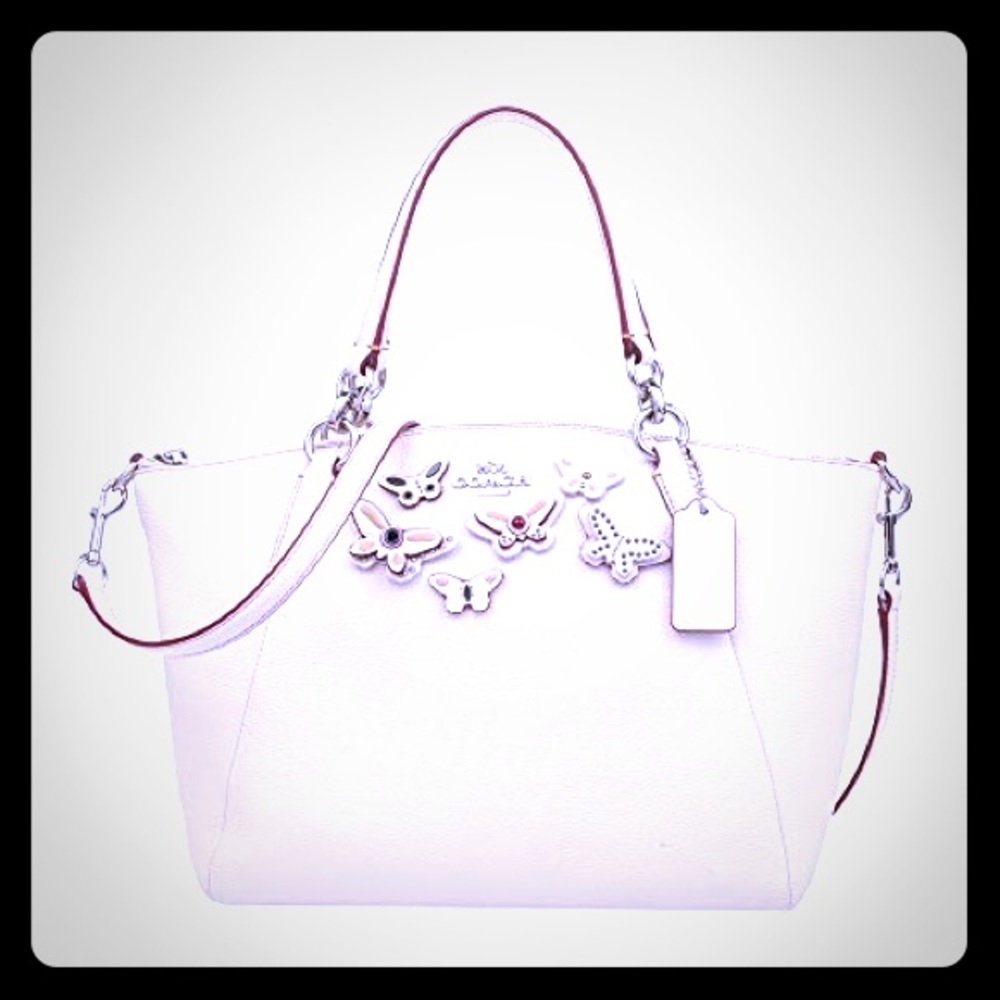 COACH•SET Butterfly appliqué handbag & Keychain